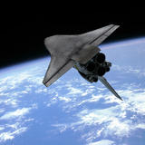 Artist's Concept of a Space Shuttle Entering Earth Orbit Fotografisk tryk af Stocktrek Images Artist's Concept of a Space Shuttle Entering Earth Orbit Fotografisk tryk af Stocktrek Images