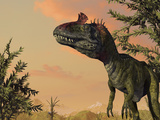 Artist's Concept of Cryolophosaurus Photographic Print by  Stocktrek Images