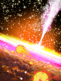 A Giant Black Hole at the Center of a Galaxy Photographic Print by  Stocktrek Images