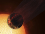 Artist's Concept of a Hot Jupiter Extrasolar Planet Orbiting a Sun-Like Star Photographic Print by  Stocktrek Images