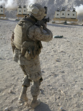 A Soldier Engages His Target on a Shooting Range at Al Asad, Iraq Photographic Print by  Stocktrek Images