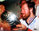 Billy Smith Autographed Stanley Cup Drink Photograph Photo