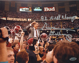 Gene Stallings Autographed '92 National Champs' University Of Alabama Carry Off Photograph Photo