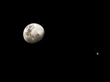 Earth's Moon and Jupiter Separated by Six Degrees Photographic Print by  Stocktrek Images