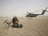 A Field Radio Operator Sets Up Satellite Communication Photographic Print by  Stocktrek Images