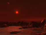 Ez Aquarii Is a Star System Comprised of Three Low Mass Red Dwarfs Photographic Print by  Stocktrek Images