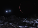 Binary Stars Alpheratz A and B Photographic Print by  Stocktrek Images