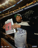 CC Sabathia Autographed w/New York Post '27' Vertical Photograph Photo
