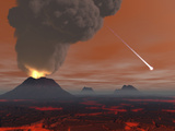 Artist's Concept Showing How the Surface of Earth Appeared During the Hadean Eon Photographic Print by  Stocktrek Images