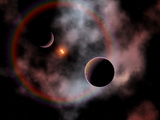 Artist's Concept of a Rose Nebula, Home to Relatively New and Young Star Systems Photographic Print by  Stocktrek Images