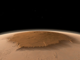 Artist's Concept of the Northwest Side of the Olympus Mons Volcano on Mars Photographic Print by  Stocktrek Images