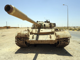 A T-55 Tank Destroyed by Nato Forces in the Desert North of Ajadabiya, Libya Fotografisk tryk af Stocktrek Images A T-55 Tank Destroyed by Nato Forces in the Desert North of Ajadabiya, Libya Fotografisk tryk af Stocktrek Images