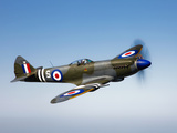 A Supermarine Spitfire MK-18 in Flight Fotografisk tryk af Stocktrek Images