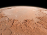 Illustration of the Argyre Impact Basin in the Southern Highlands of Mars Photographic Print by  Stocktrek Images