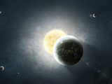 Moments before a Total Eclipse of the Sun Photographic Print by  Stocktrek Images