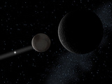 Pluto and it's Moon Charon Lie at the Frontier of the Solar System Photographic Print by  Stocktrek Images