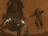 Artist's Concept of Astronauts Exploring the Surface of Saturn's Moon Titan Photographic Print by  Stocktrek Images
