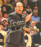 Mike Brey Autographed "Coach of the Year" Yelling At The Sidelines Signed Vertical Photo by Photogr Photo