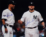 Joba Chamberlain And Derek Jeter Dual 2008 On Field Autographed Photo (Hand Signed Collectable) Fotografía