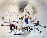 Roger Federer Autographed Grand Slam Victories Collage Photograph Photographie
