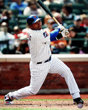 Omir Santos Home Pinstripe Swing Color Autographed Photo (Hand Signed Collectable) Fotografía
