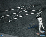 Paul O'Neill Autographed 01 WS On Deck w/ Yankee Logo B&W Horizontal Photograph Photo