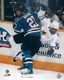 Jeremy Roenick Checking Stephane Robidas Autographed Photo (Hand Signed Collectable) Photo