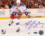 Brandon Dubinsky Autographed White Jersey Slap Shot Photograph Photographie