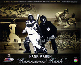 Hank Aaron Autographed 'Hammerin Hank' Photo Collage Photographie