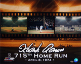 Hank Aaron - 715th Home Run Color Autographed Photo (Hand Signed Collectable) Foto