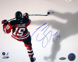 Travis Zajac Autographed Overhead Skating Photograph Photo