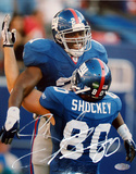 Jeremy Shockey Autographed Celebrating with Tiki Photograph Photographie