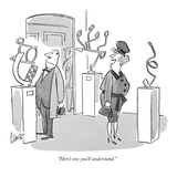 "Here's one you'll understand." - New Yorker Cartoon Premium Giclee Print by Claude Smith