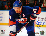 Kyle Okposo Autographed New York Islanders Blue JerseyPhotograph Photo