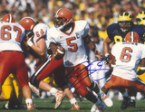 Donovan McNabb Autographed Rolling Right vs Michigan Photograph Foto