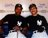 Don Mattingly & Dave Winfield Dual Signed With Inscriptions Dugout Photograph Photo