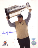 Scotty Bowman Autographed Cup Overhead Photograph Photo