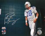 Peyton Manning Autographed Walking Through Tunnel Photograph Photo