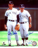 Graig Nettles And Yogi Berra Dual Autographed Road Jersey Vertical Photograph Photo