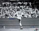 Bob Gibson Autographed Pitching Horizontal Photograph - Signed By Photographer Ken Regan Photo