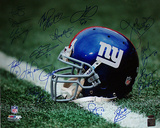 New York Giants Greats Multi Signed 'Helmet' Photograph - 16 Signatures Photographie
