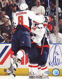 Mike Green Autographed Celebrating With Ovechkin Photograph Photographie