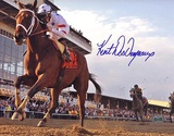 Big Brown Crossing the Finish at the Preakness Signed By Kent Desormeaux Photo Photo