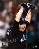 Billy Wagner Autographed NY Mets Arms Raised Photograph Photo Billy Wagner Autographed NY Mets Arms Raised Photograph Photo