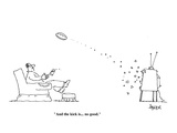 "And the kick is... no good." - New Yorker Cartoon Premium Giclee Print by Jack Ziegler