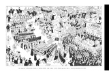 The Rightist Opposition Forms a United Front and Takes Over Union Square f… - New Yorker Cartoon Premium Giclee Print by Carl Rose