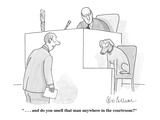 " . . . and do you smell that man anywhere in the courtroom?" - New Yorker Cartoon Premium Giclee Print by Leo Cullum