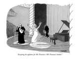 "Accepting the applause for Mr. Fontana—Mr. Fontana's mother." - New Yorker Cartoon Premium Giclee Print by Jack Ziegler