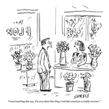 "I need something that says, 'I'm sorry about that thing I said that cause…" - New Yorker Cartoon Premium Giclee Print by David Sipress