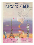 The New Yorker Cover - June 10, 1961 Premium Giclee Print by Saul Steinberg